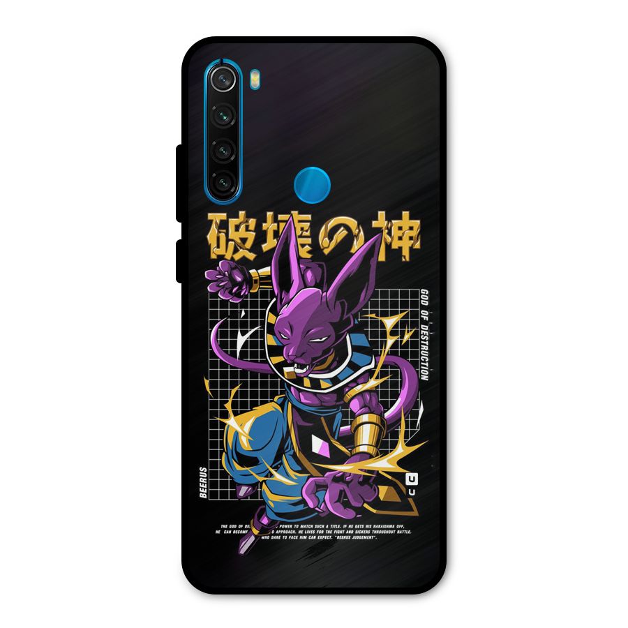 God Of Destruction Metal Back Case for Redmi Note 8