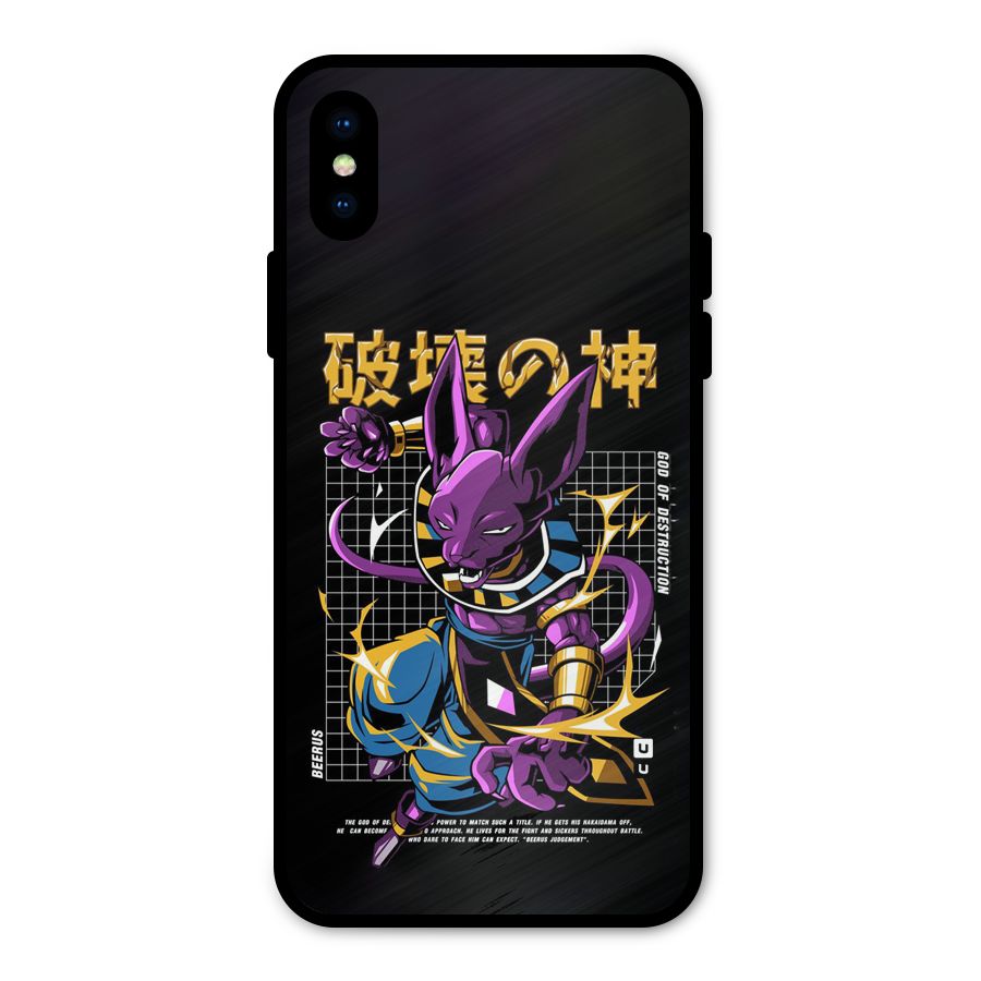 God Of Destruction Metal Back Case for iPhone XS