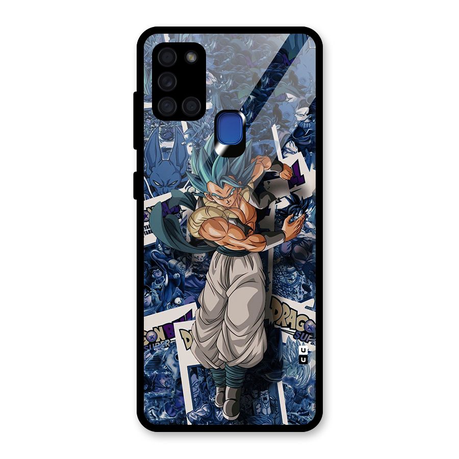 Gogeta Stance Glass Back Case for Galaxy A21s