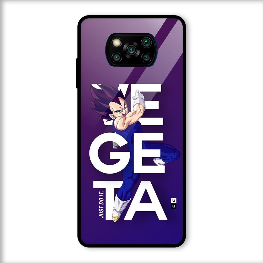 Gogeta Stance Typo Glass Back Case for Poco X3
