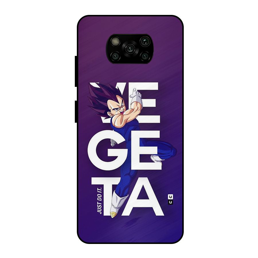 Gogeta Stance Typo Metal Back Case for Poco X3