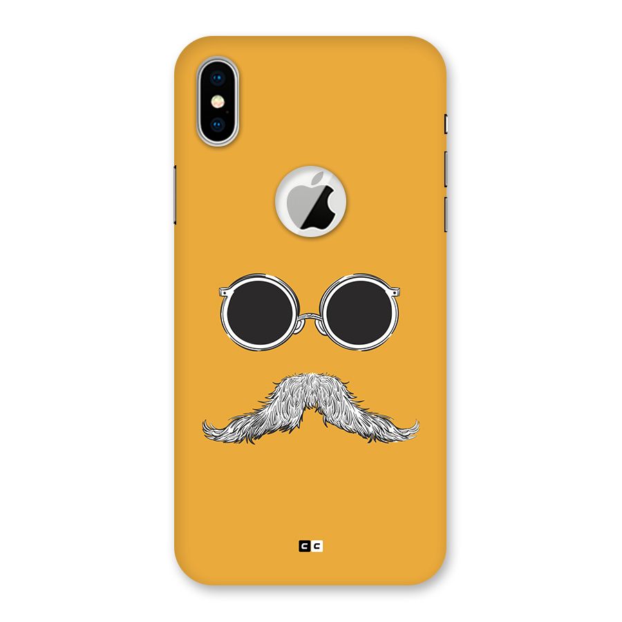 Goggle Man Back Case for iPhone XS Logo Cut