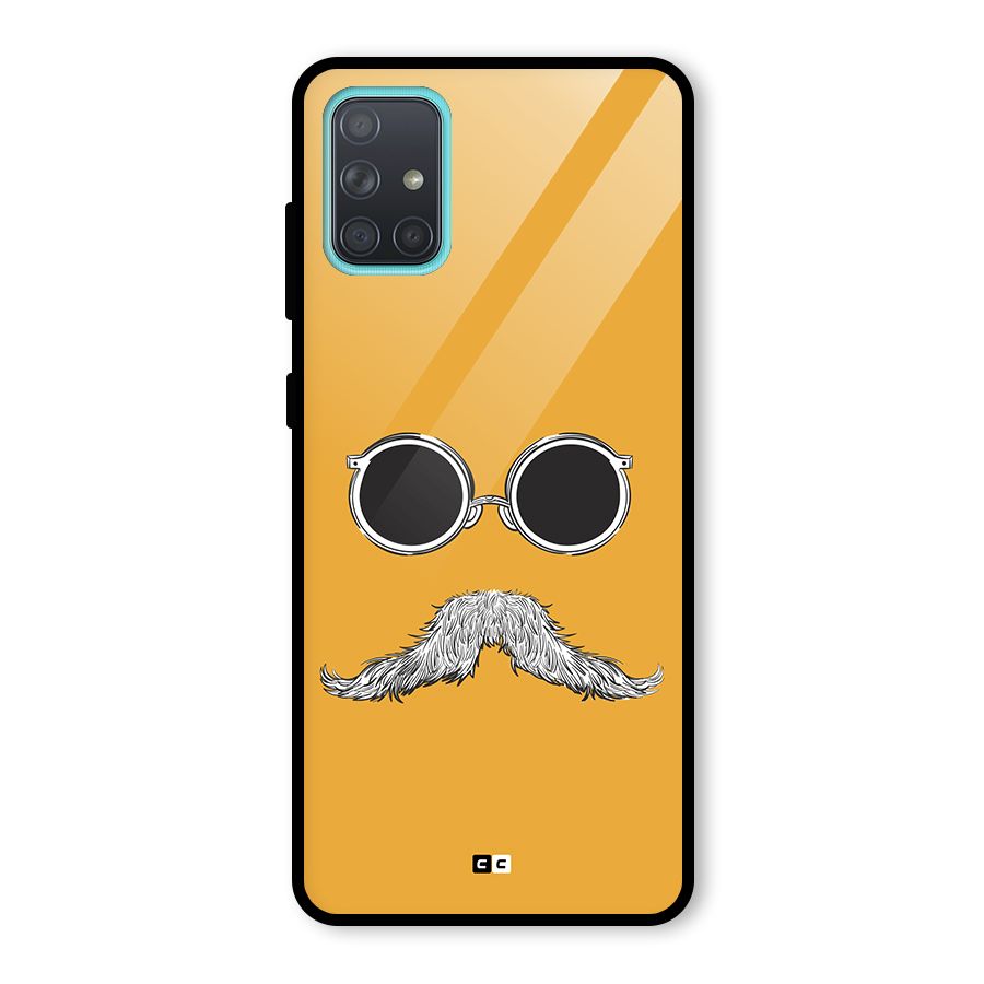 Goggle Man Glass Back Case for Galaxy A71