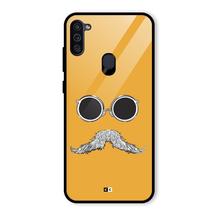 Goggle Man Glass Back Case for Galaxy M11