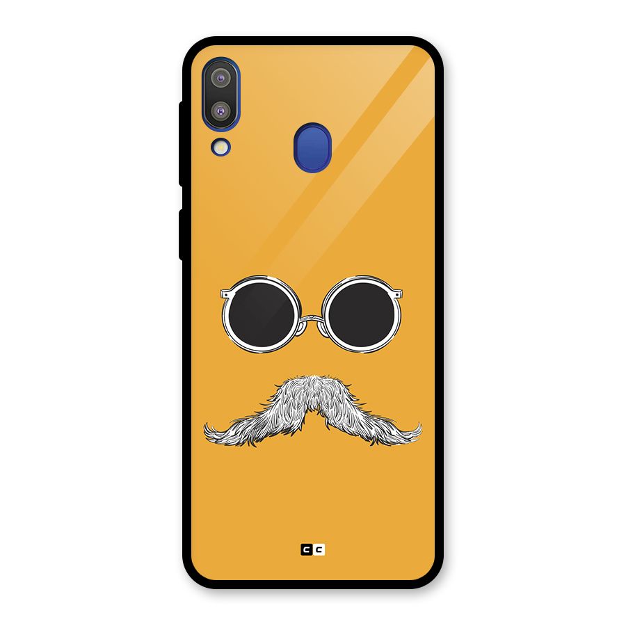 Goggle Man Glass Back Case for Galaxy M20