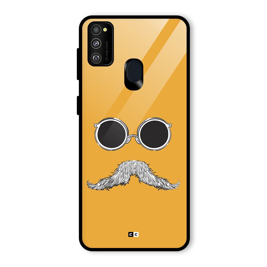 Goggle Man Glass Back Case for Galaxy M30s