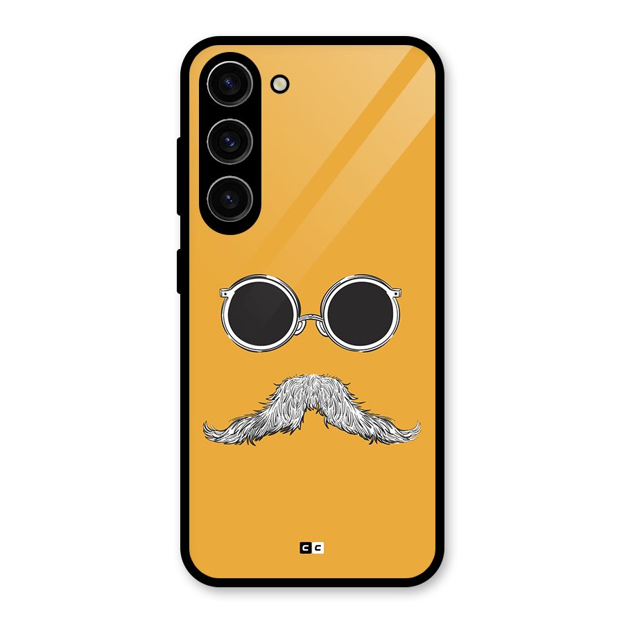 Goggle Man Glass Back Case for Galaxy S23