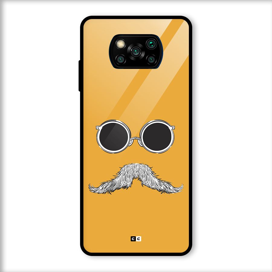 Goggle Man Glass Back Case for Poco X3