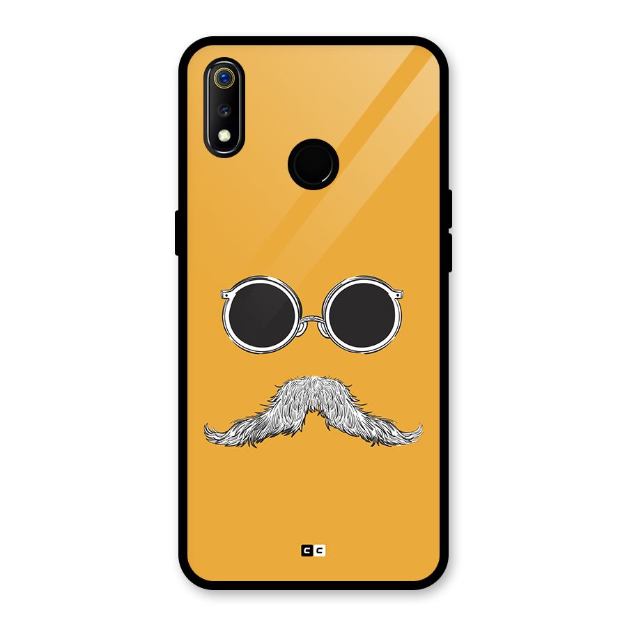 Goggle Man Glass Back Case for Realme 3i
