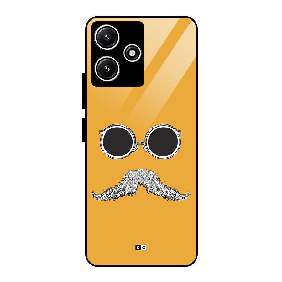 Goggle Man Glass Back Case for Redmi 12 5G