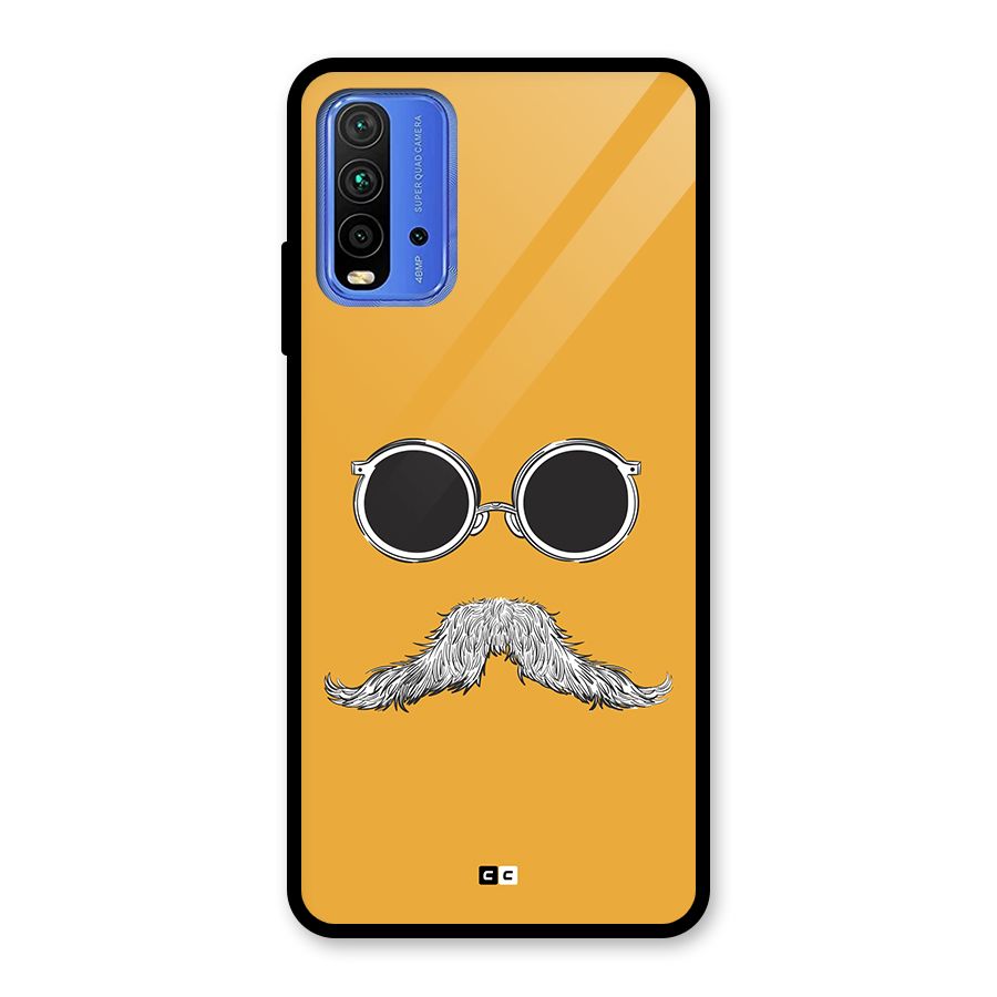 Goggle Man Glass Back Case for Redmi 9 Power