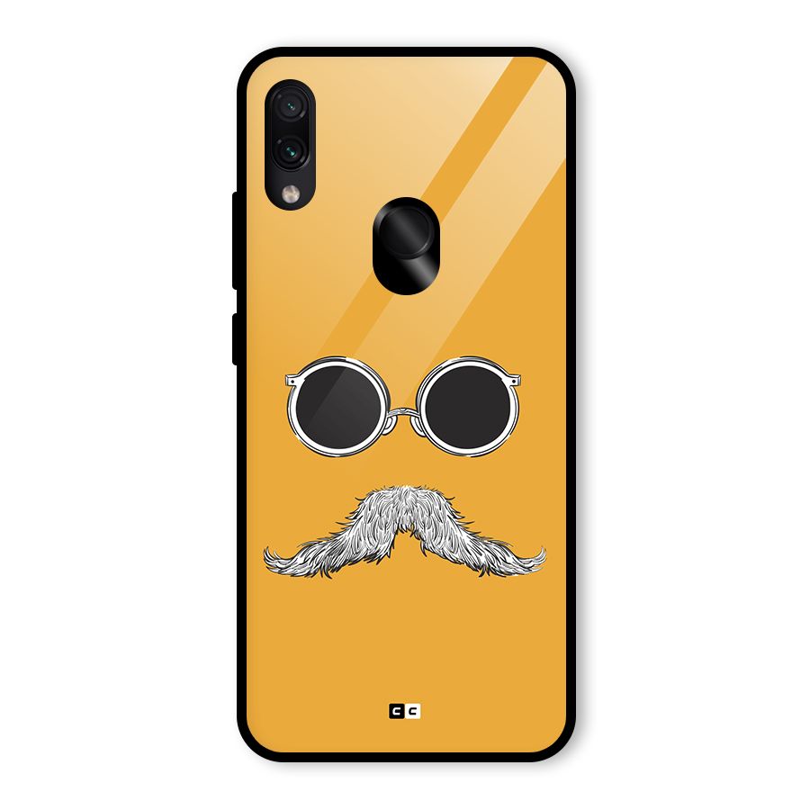 Goggle Man Glass Back Case for Redmi Note 7