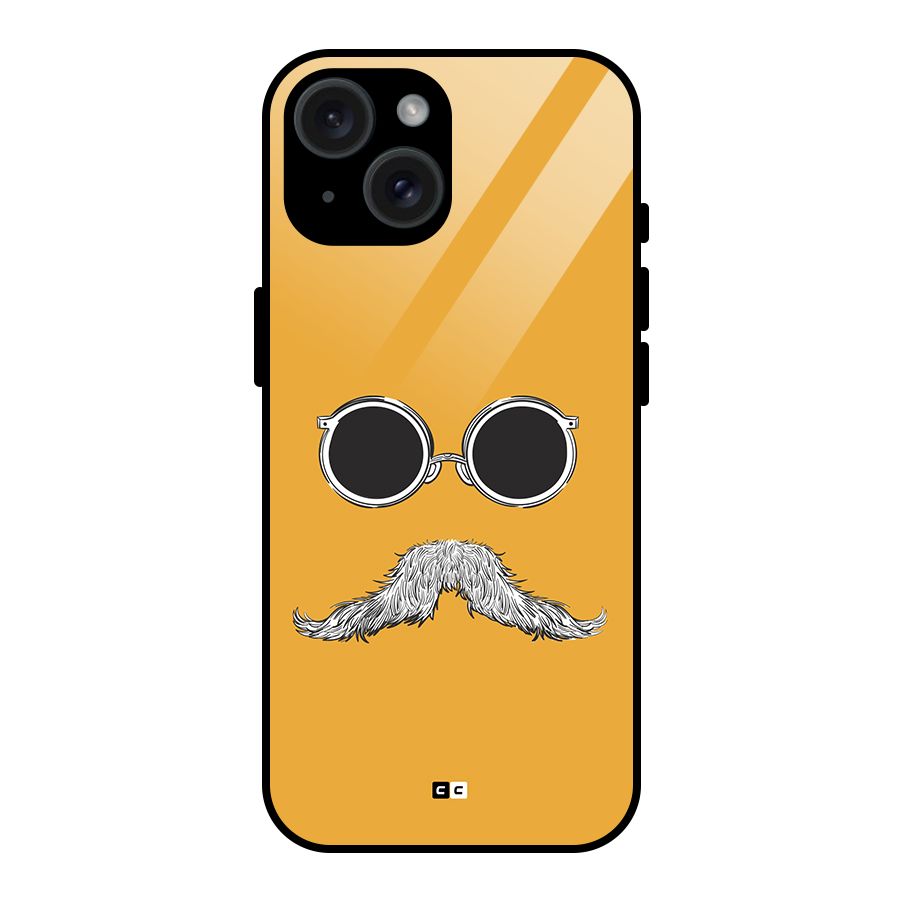 Goggle Man Glass Back Case for iPhone 15