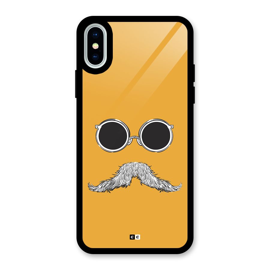 Goggle Man Glass Back Case for iPhone XS