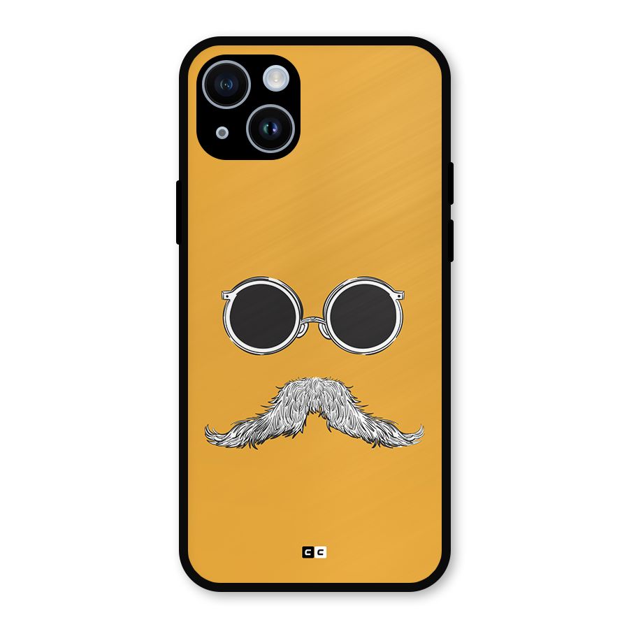 Goggle Man Metal Back Case for iPhone 14