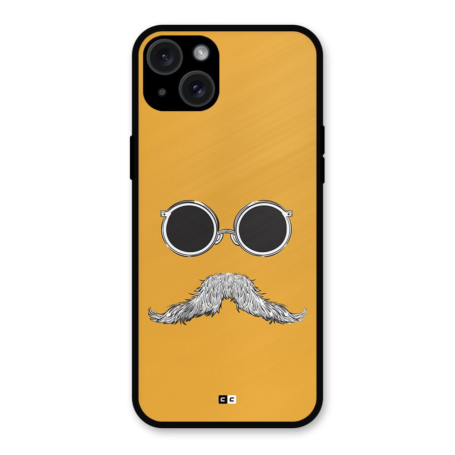 Goggle Man Metal Back Case for iPhone 15 Plus
