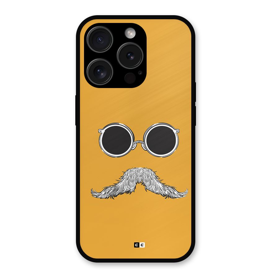 Goggle Man Metal Back Case for iPhone 15 Pro