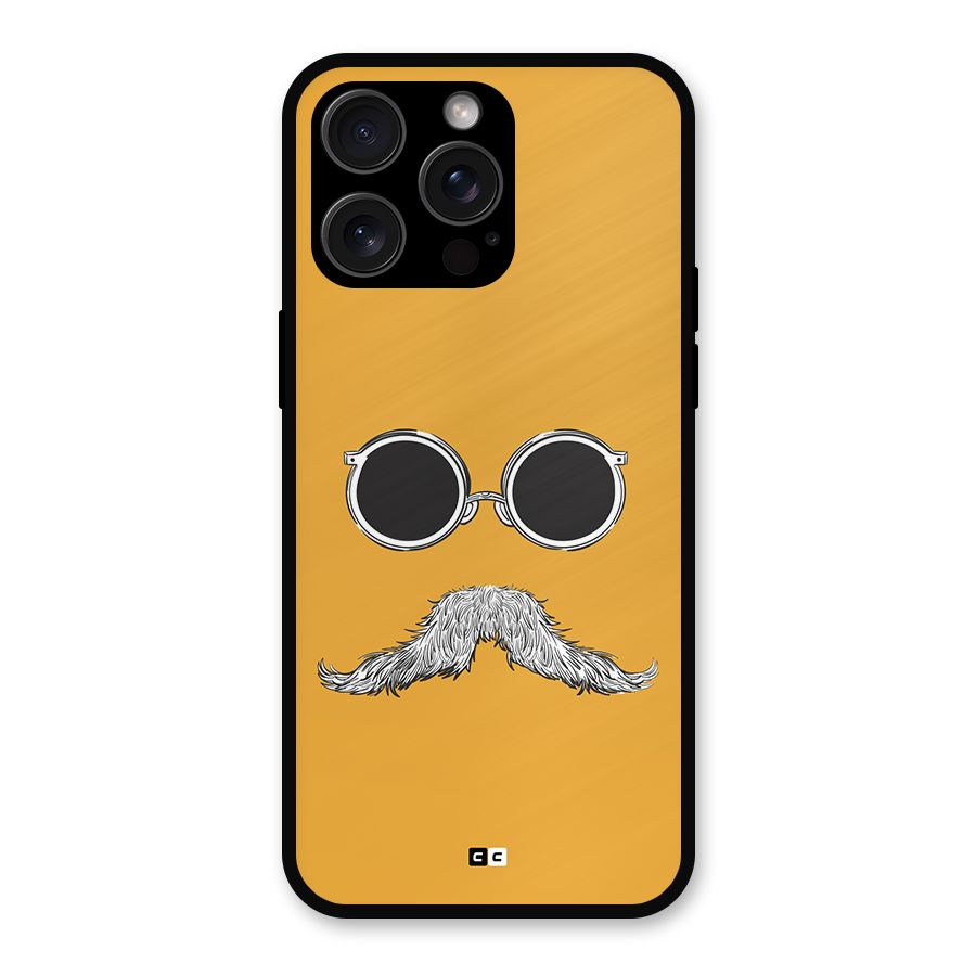 Goggle Man Metal Back Case for iPhone 15 Pro Max