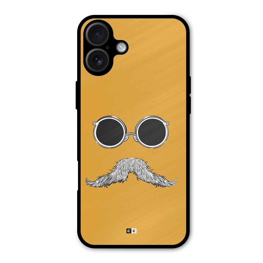 Goggle Man Metal Back Case for iPhone 16 Plus