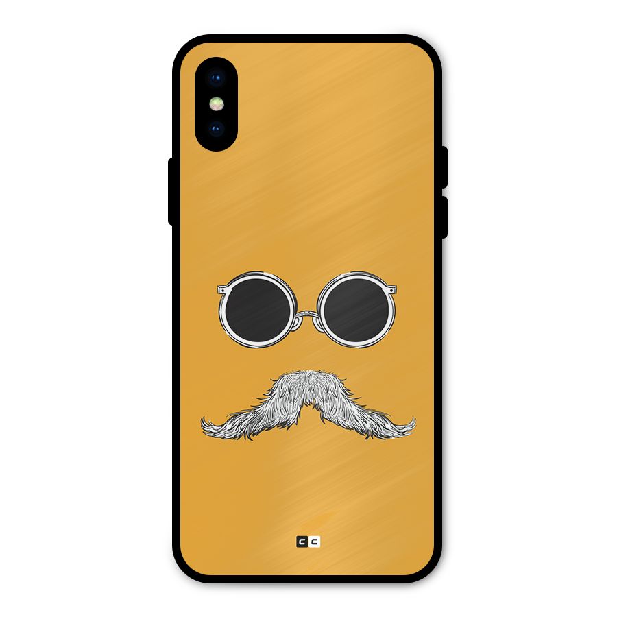 Goggle Man Metal Back Case for iPhone XS