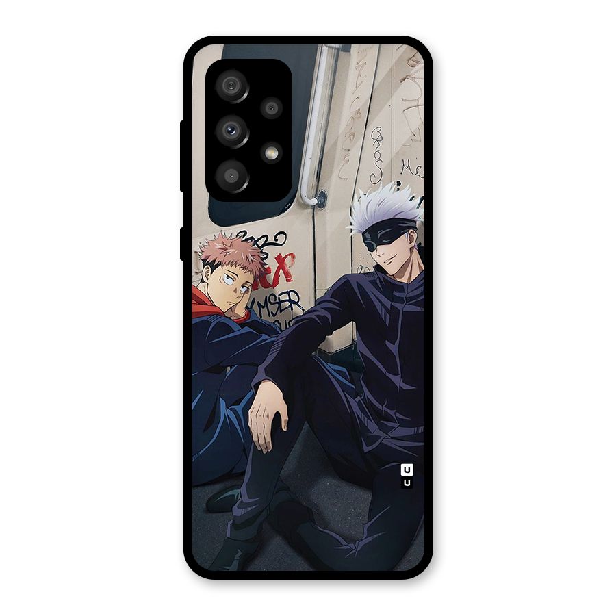 Gojo Itadori Travel Glass Back Case for Galaxy A32