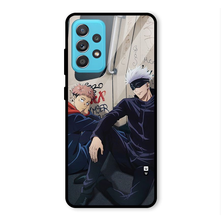 Gojo Itadori Travel Glass Back Case for Galaxy A52s 5G