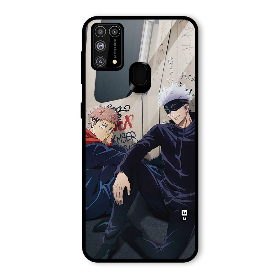 Gojo Itadori Travel Glass Back Case for Galaxy F41