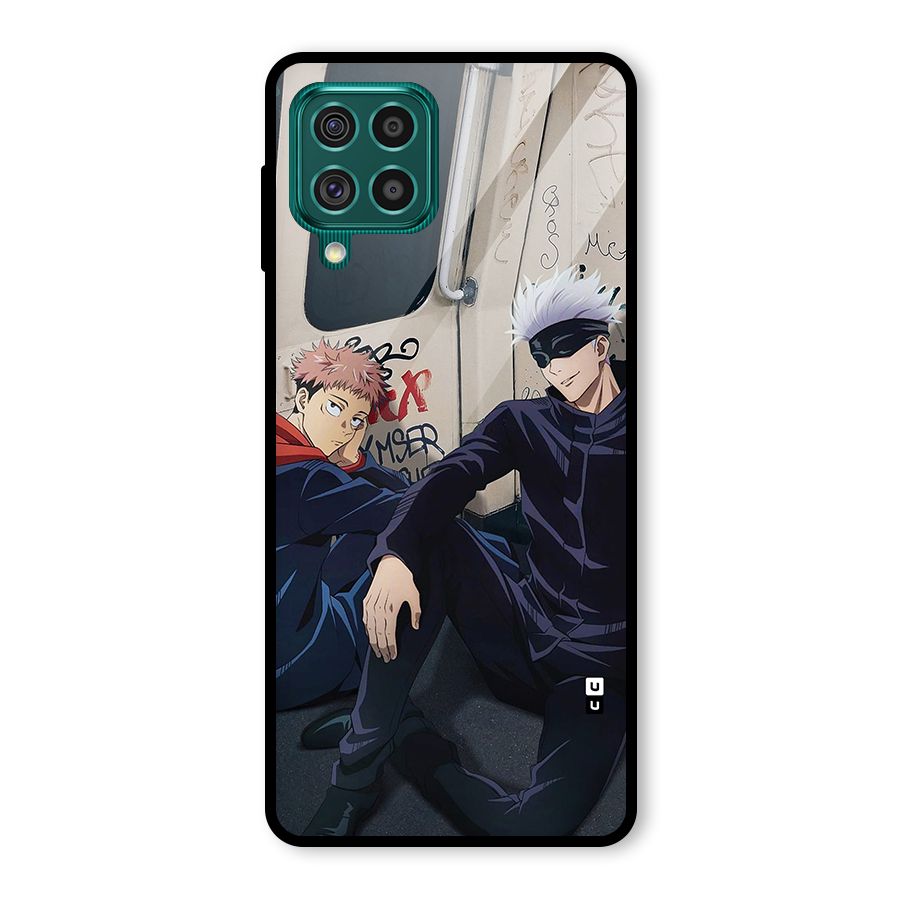 Gojo Itadori Travel Glass Back Case for Galaxy F62