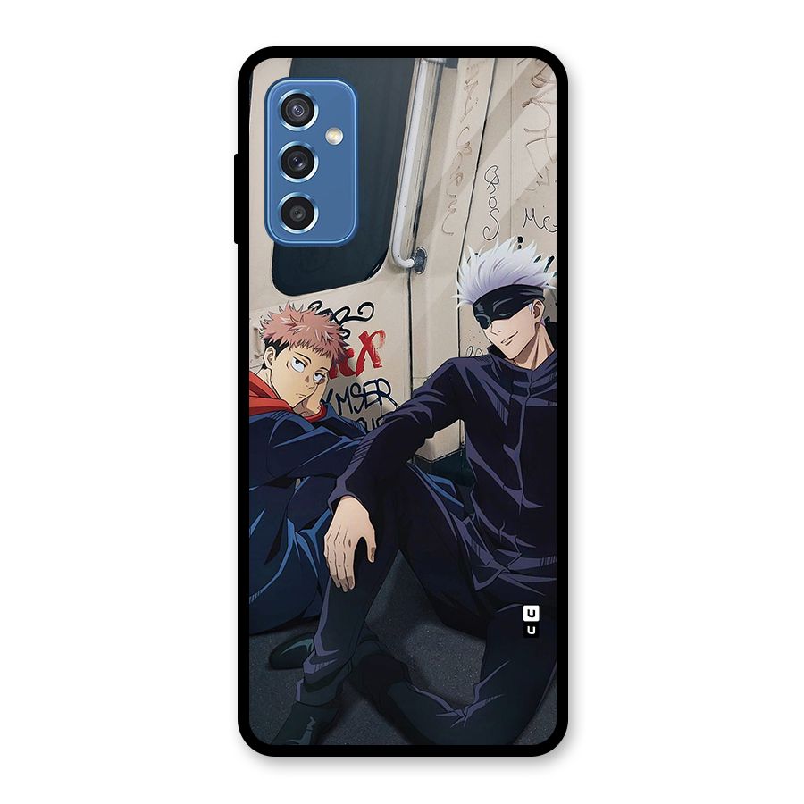 Gojo Itadori Travel Glass Back Case for Galaxy M52 5G