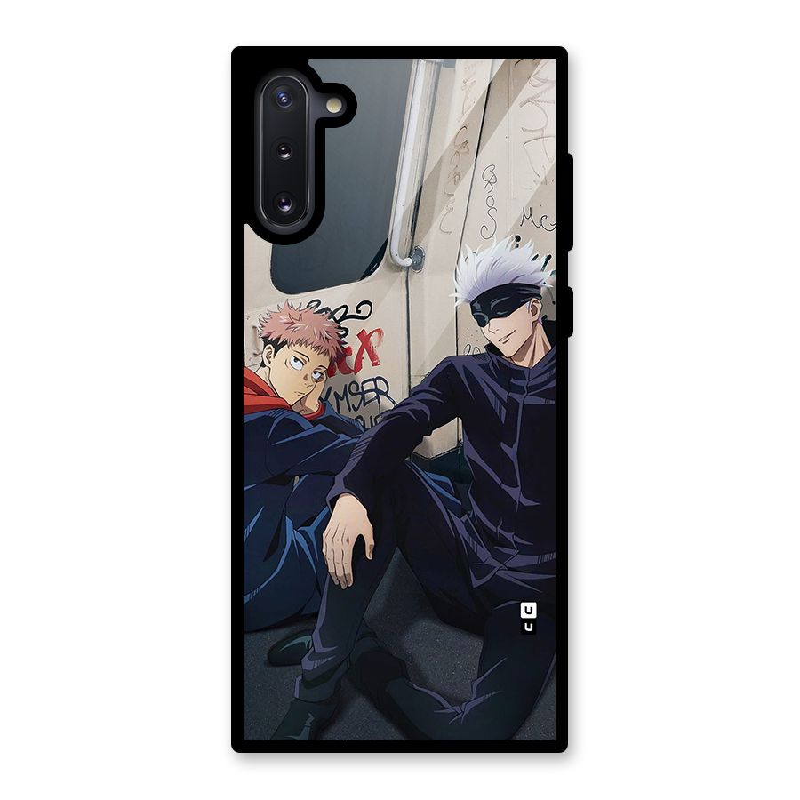 Gojo Itadori Travel Glass Back Case for Galaxy Note 10