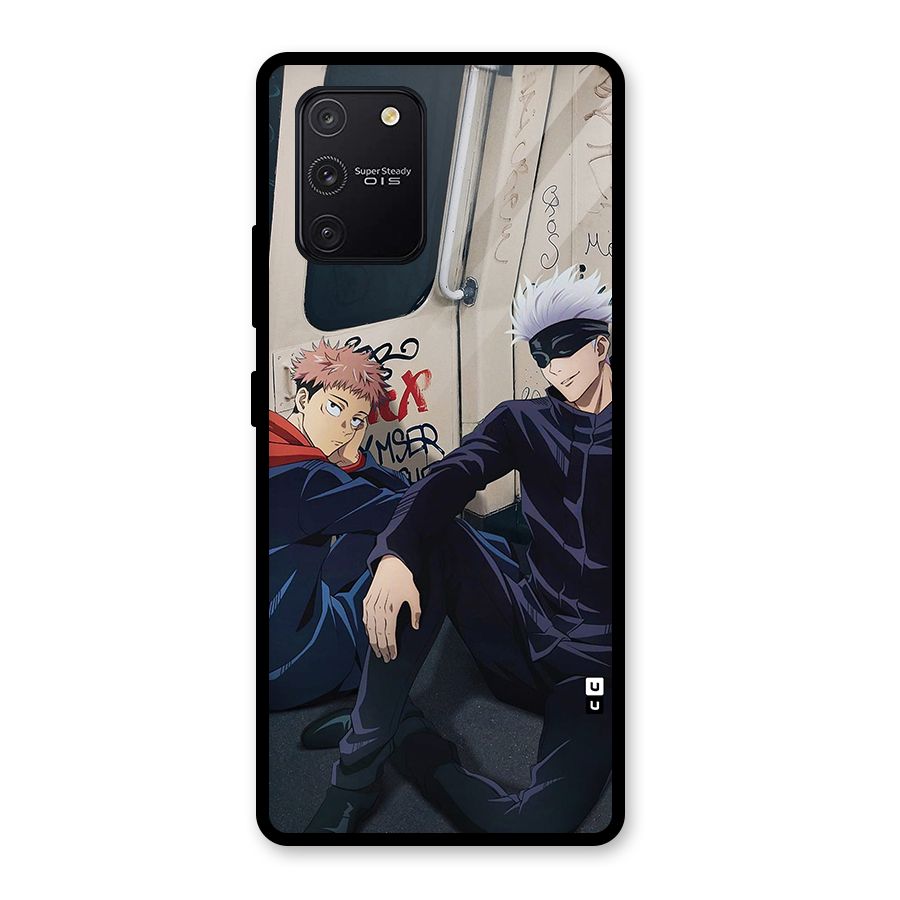 Gojo Itadori Travel Glass Back Case for Galaxy S10 Lite