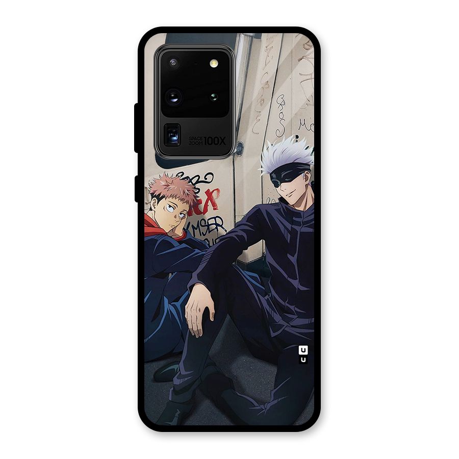 Gojo Itadori Travel Glass Back Case for Galaxy S20 Ultra