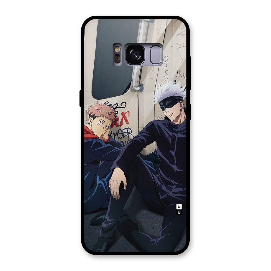 Gojo Itadori Travel Glass Back Case for Galaxy S8