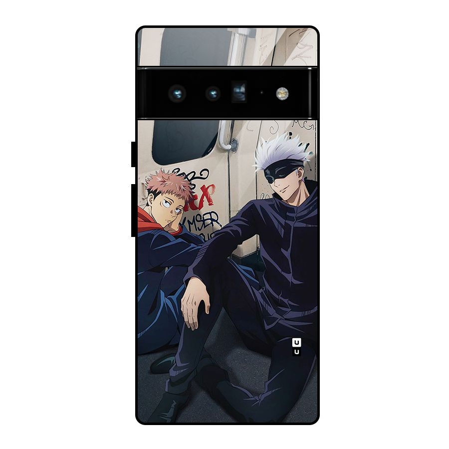 Gojo Itadori Travel Glass Back Case for Google Pixel 6 Pro