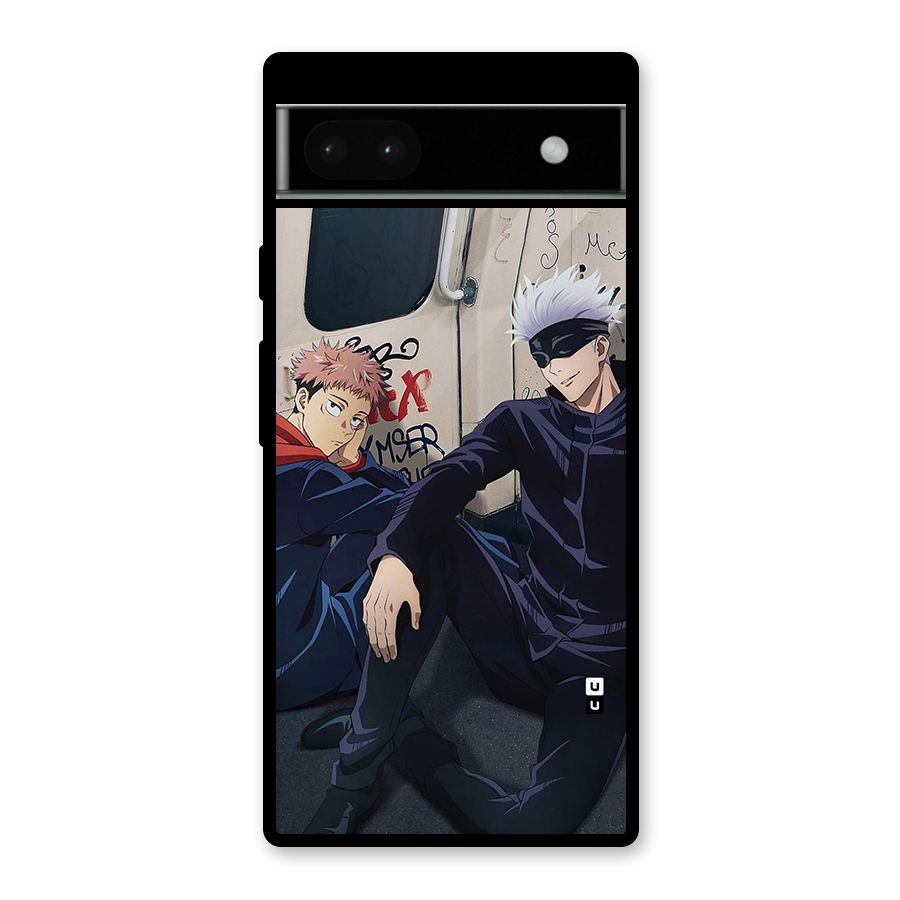 Gojo Itadori Travel Glass Back Case for Google Pixel 6a