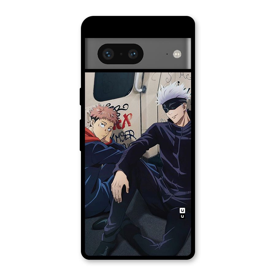 Gojo Itadori Travel Glass Back Case for Google Pixel 7