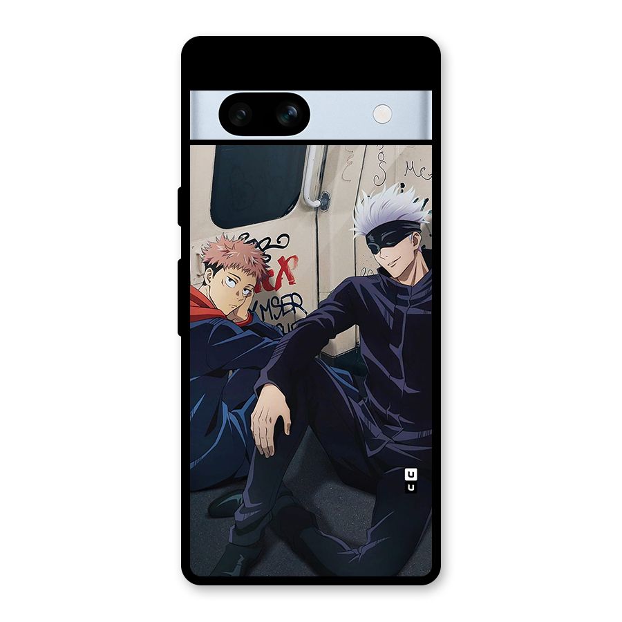 Gojo Itadori Travel Glass Back Case for Google Pixel 7a