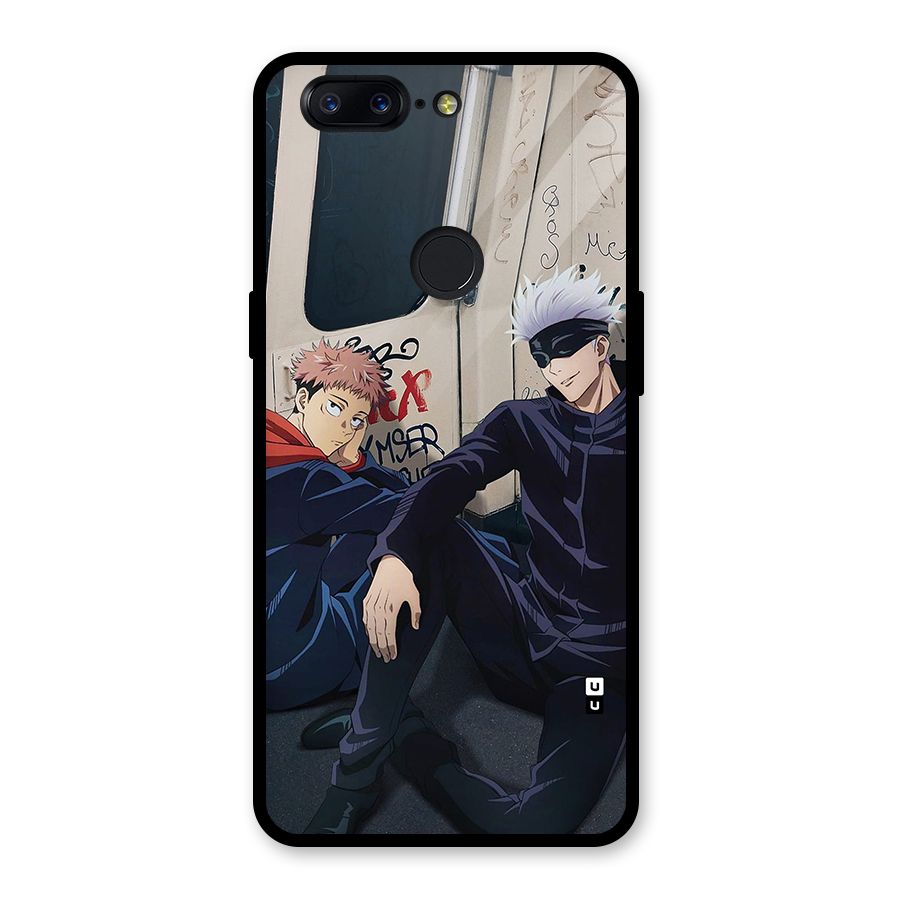 Gojo Itadori Travel Glass Back Case for OnePlus 5T