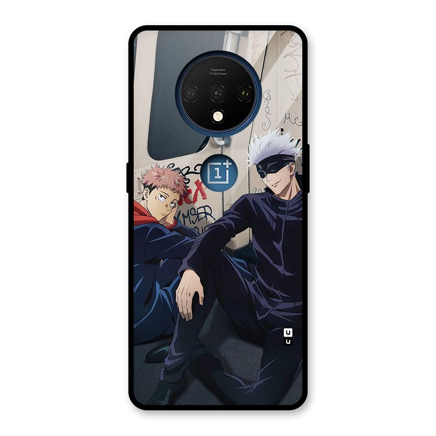 Gojo Itadori Travel Glass Back Case for OnePlus 7T