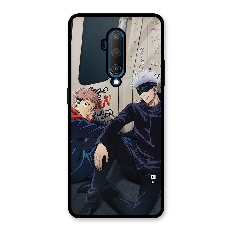Gojo Itadori Travel Glass Back Case for OnePlus 7T Pro