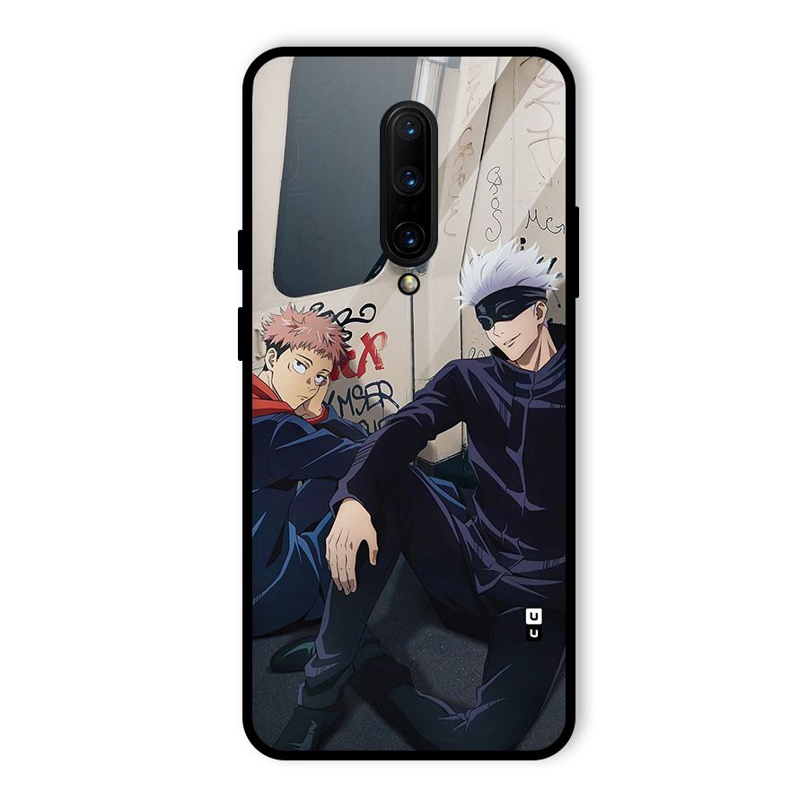 Gojo Itadori Travel Glass Back Case for OnePlus 7 Pro