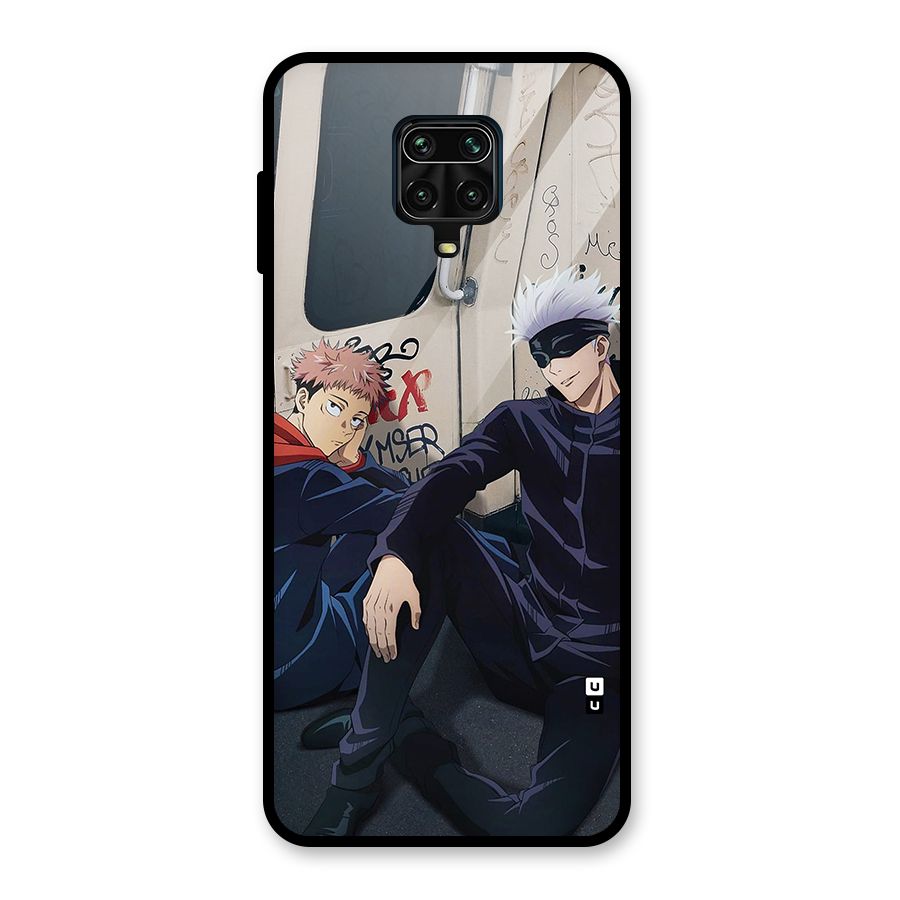 Gojo Itadori Travel Glass Back Case for Poco M2 Pro