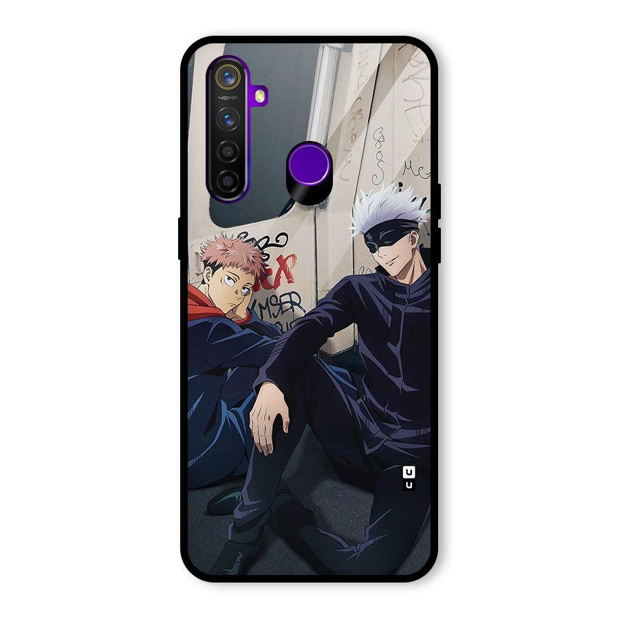Gojo Itadori Travel Glass Back Case for Realme 5 Pro