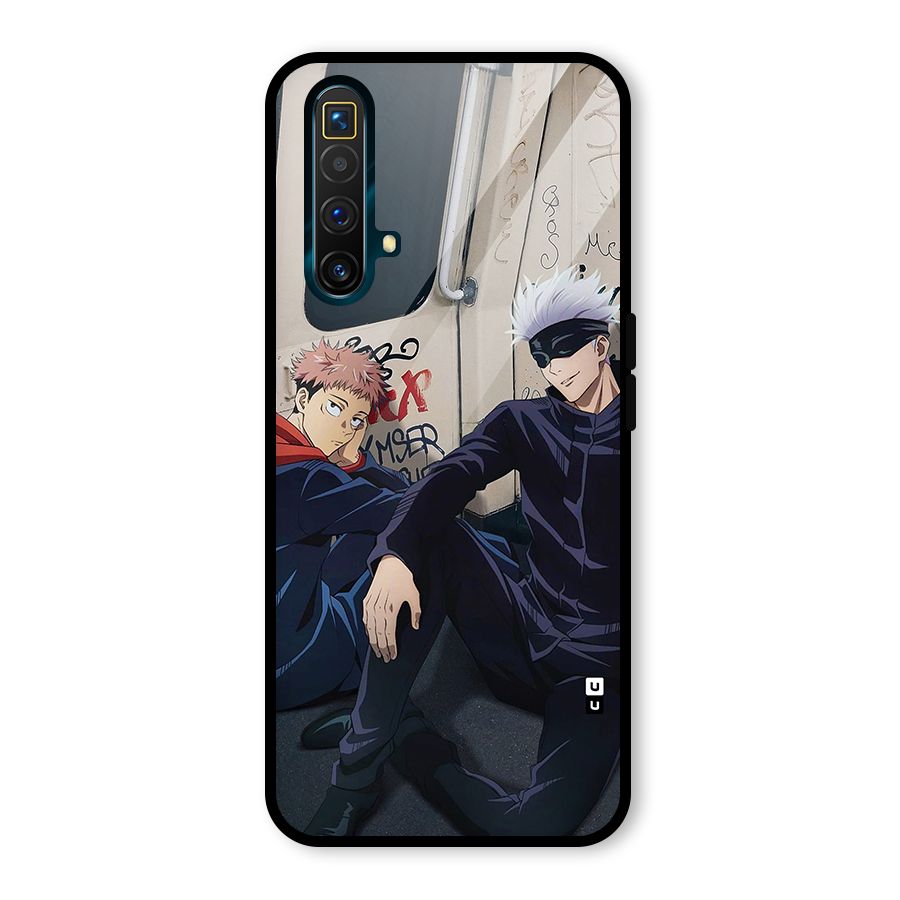 Gojo Itadori Travel Glass Back Case for Realme X3 SuperZoom