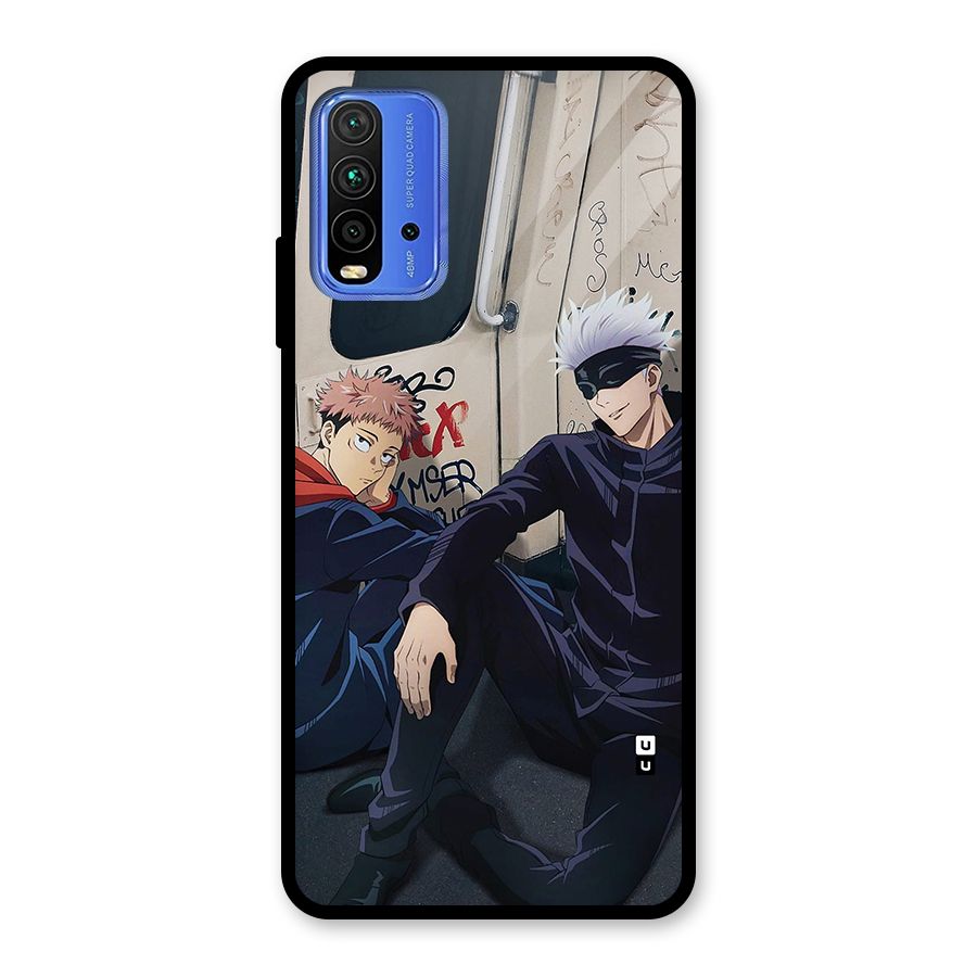 Gojo Itadori Travel Glass Back Case for Redmi 9 Power