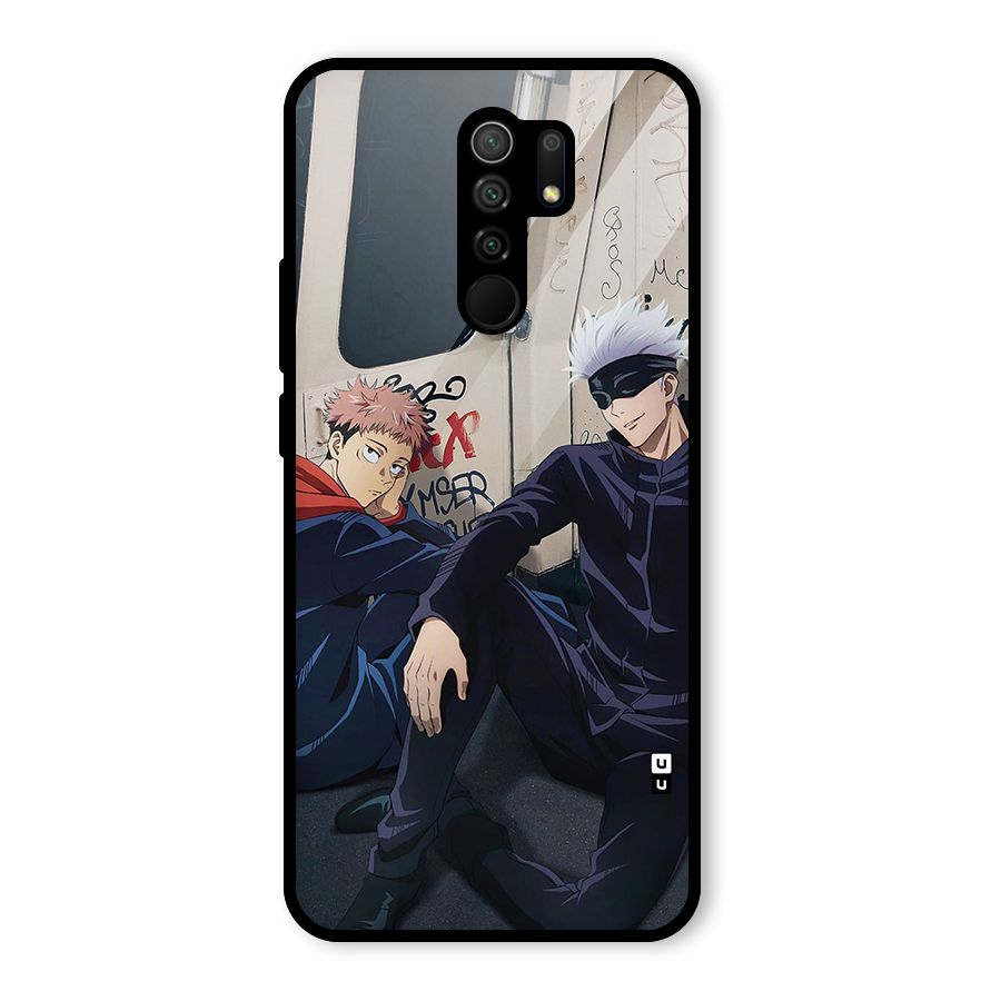 Gojo Itadori Travel Glass Back Case for Redmi 9 Prime