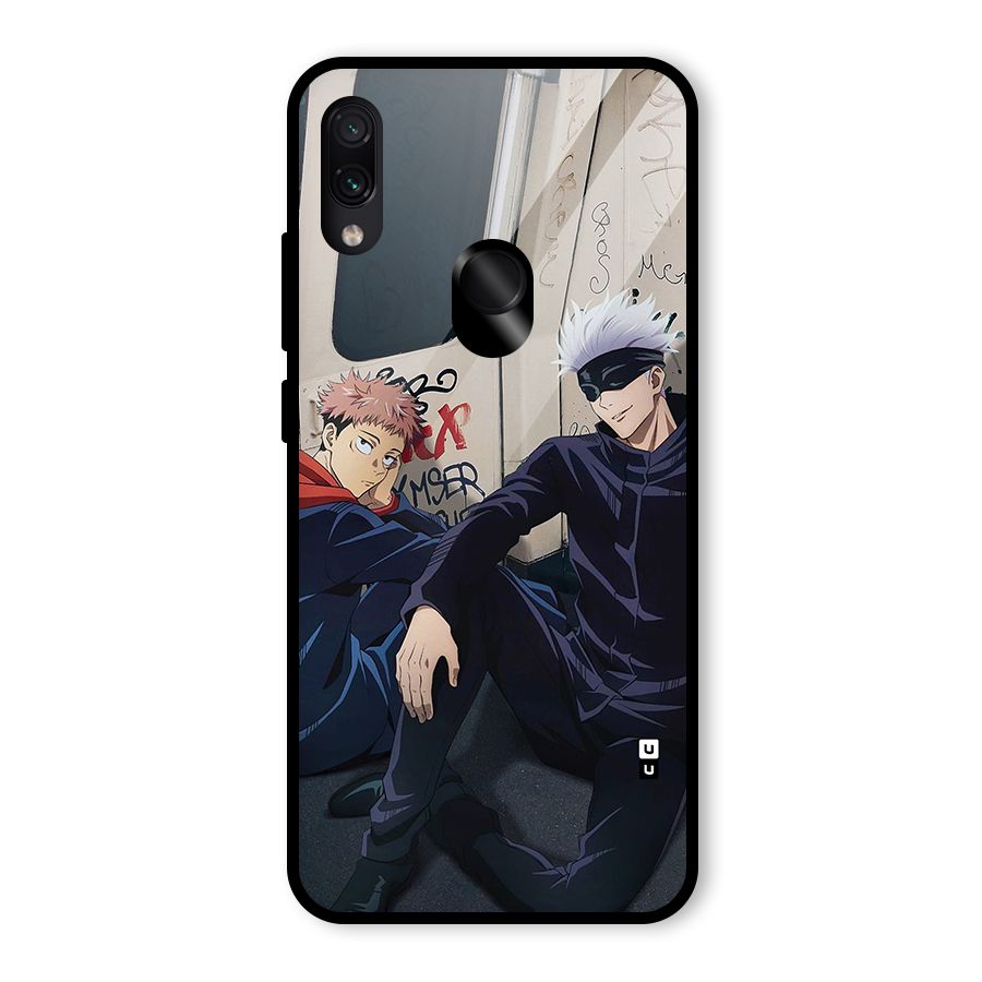 Gojo Itadori Travel Glass Back Case for Redmi Note 7S