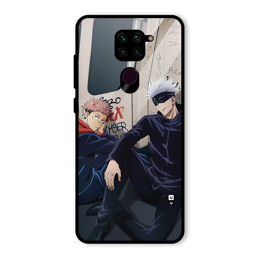 Gojo Itadori Travel Glass Back Case for Redmi Note 9