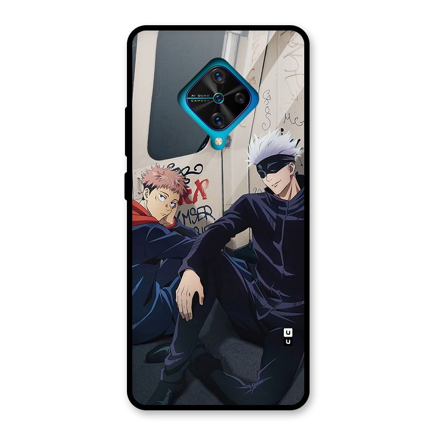 Gojo Itadori Travel Glass Back Case for Vivo S1 Pro