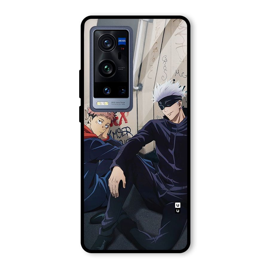 Gojo Itadori Travel Glass Back Case for Vivo X60 Pro Plus